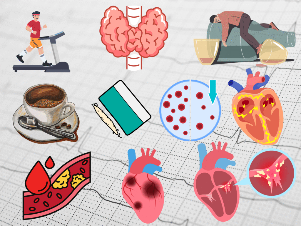 Coração Acelerado, Batimentos cardíacos baixos, Palpitação no coração, Fibrilação Atrial, Causas para arritmias cardíacas